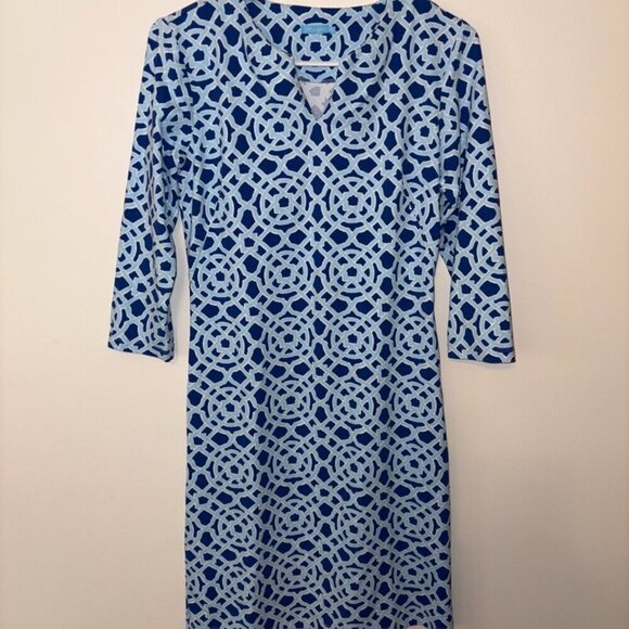 J. McLaughlin Lola Catalina Dress - Sky Blue Royal Blue size XS - Picture 8 of 11